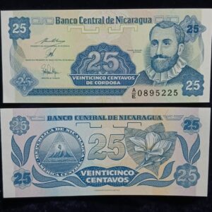 25 Centavos Banknote Central Bank of Nicaragua