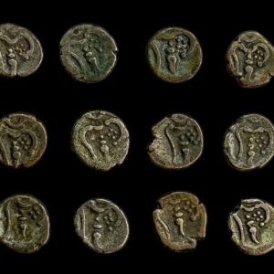 1 Fanam Dutch India Cochin Silver Kali Type