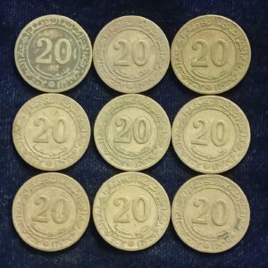20 Centimes People’s Democratic Republic of Algeria