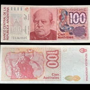100 Australes Central Bank of the Argentine UNC